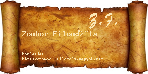 Zombor Filoméla névjegykártya